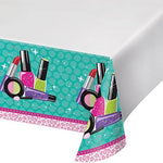 Sparkle Spa Party Plastic Table Cover - Each