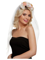 Bride To Be Floral Headband with Veil