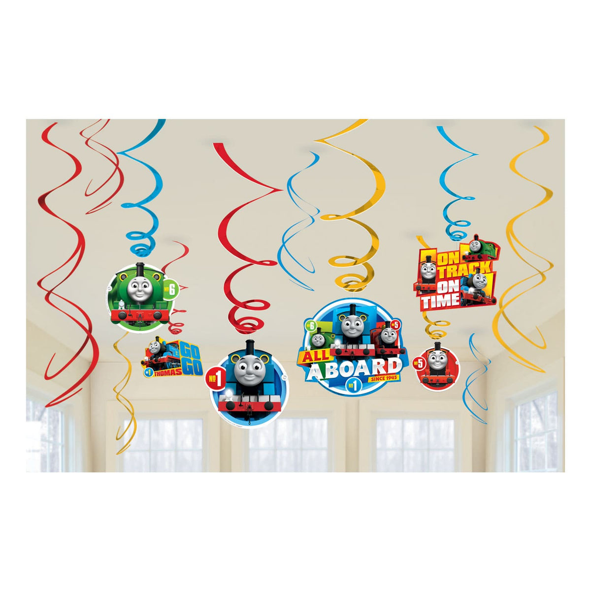 Thomas & Friends Swirl Decorations - 12pk