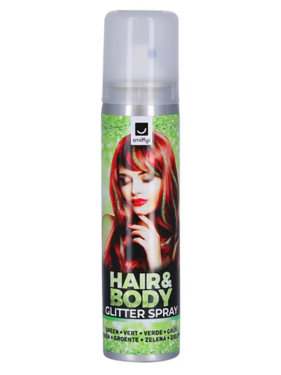 Green Hair & Body Glitter Spray