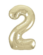 Gold Number 2 Foil Balloon 34"