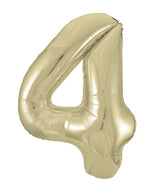 Gold Number 4 Foil Balloon 34"