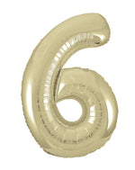 Gold Number 6 Foil Balloon 34"