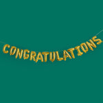 Gold 'Congratulations' 16" Foil Balloon Garland 