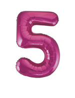 Pink Number 5 Foil Balloon 34"