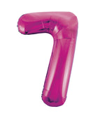 Pink Number 7 Foil Balloon 34"