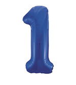 Blue Number 1 Foil Balloon 34"