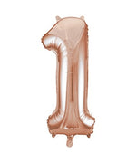 Rose Gold Number 1 Foil Balloon 34"