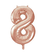 Rose Gold Number 8 Foil Balloon 34"