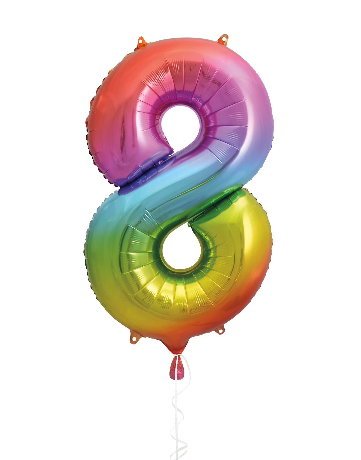 Rainbow Number 8 Foil Balloon 34"