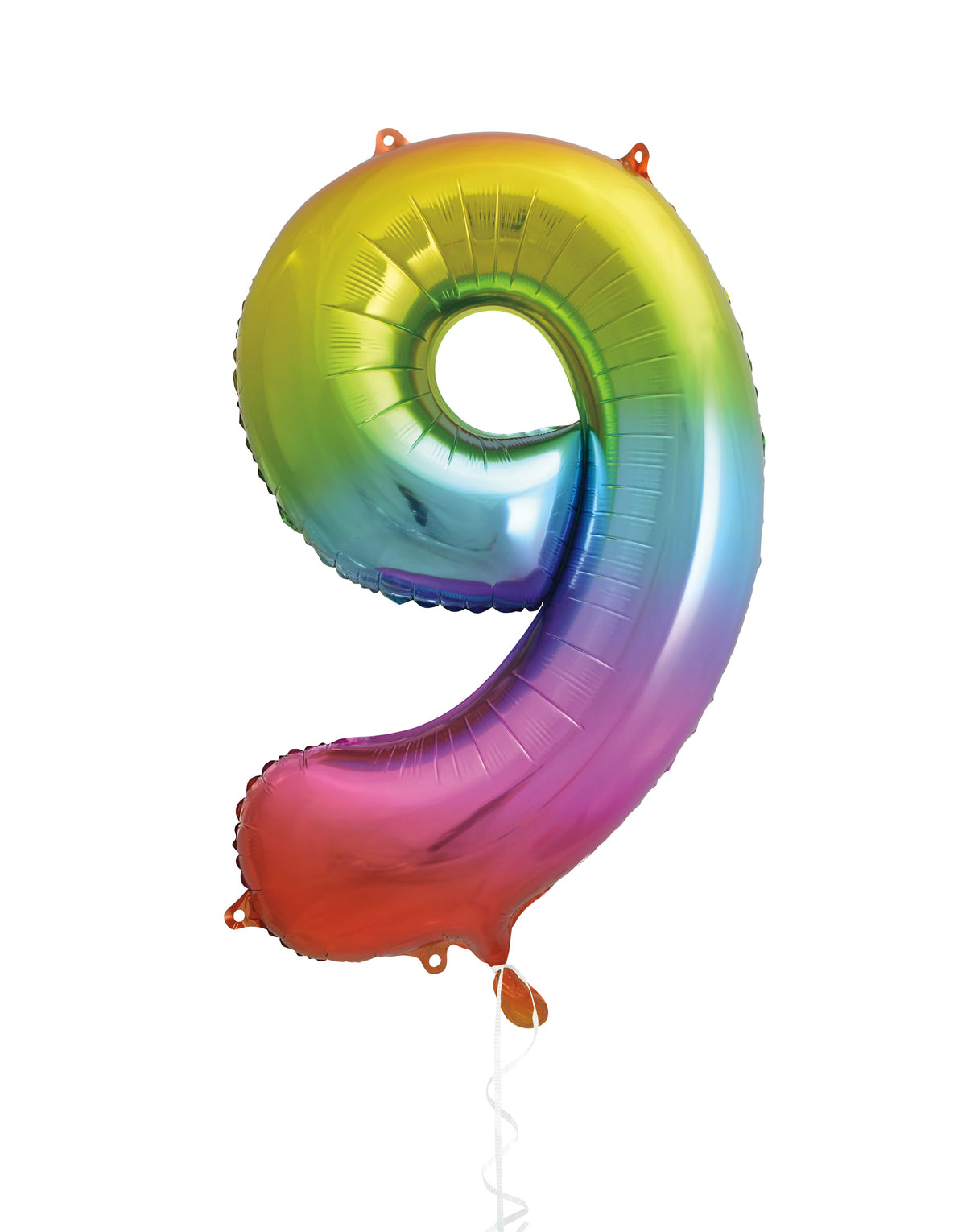 Rainbow Number 9 Foil Balloon 34"