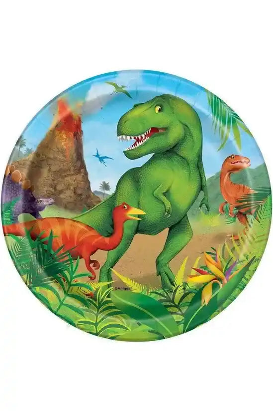 Dinosaur Party Plates 7in - 8pk