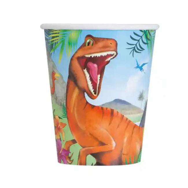 Dinosaur Prehistoric Party Paper Cups - 8pk