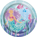 Mermaid Round 9" Party Dinner Plates -8pk