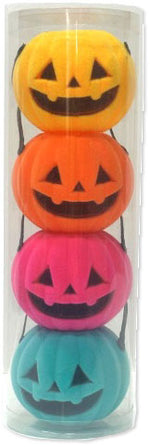 Summerween Mini Flocked Treat Pumpkin Set (Pk 4)