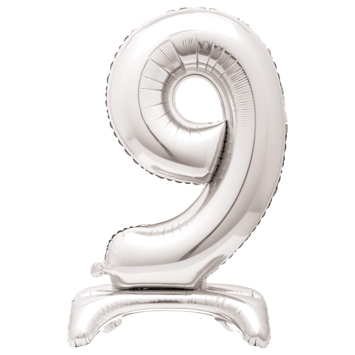 Air Fill Giant Standing Foil Balloon - Silver Number 9