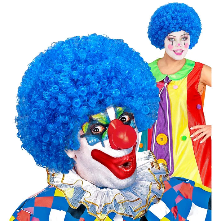 Adult Unisex Blue Clown Wig