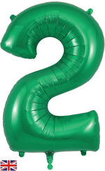 Green Number 2 Foil Balloon 34"