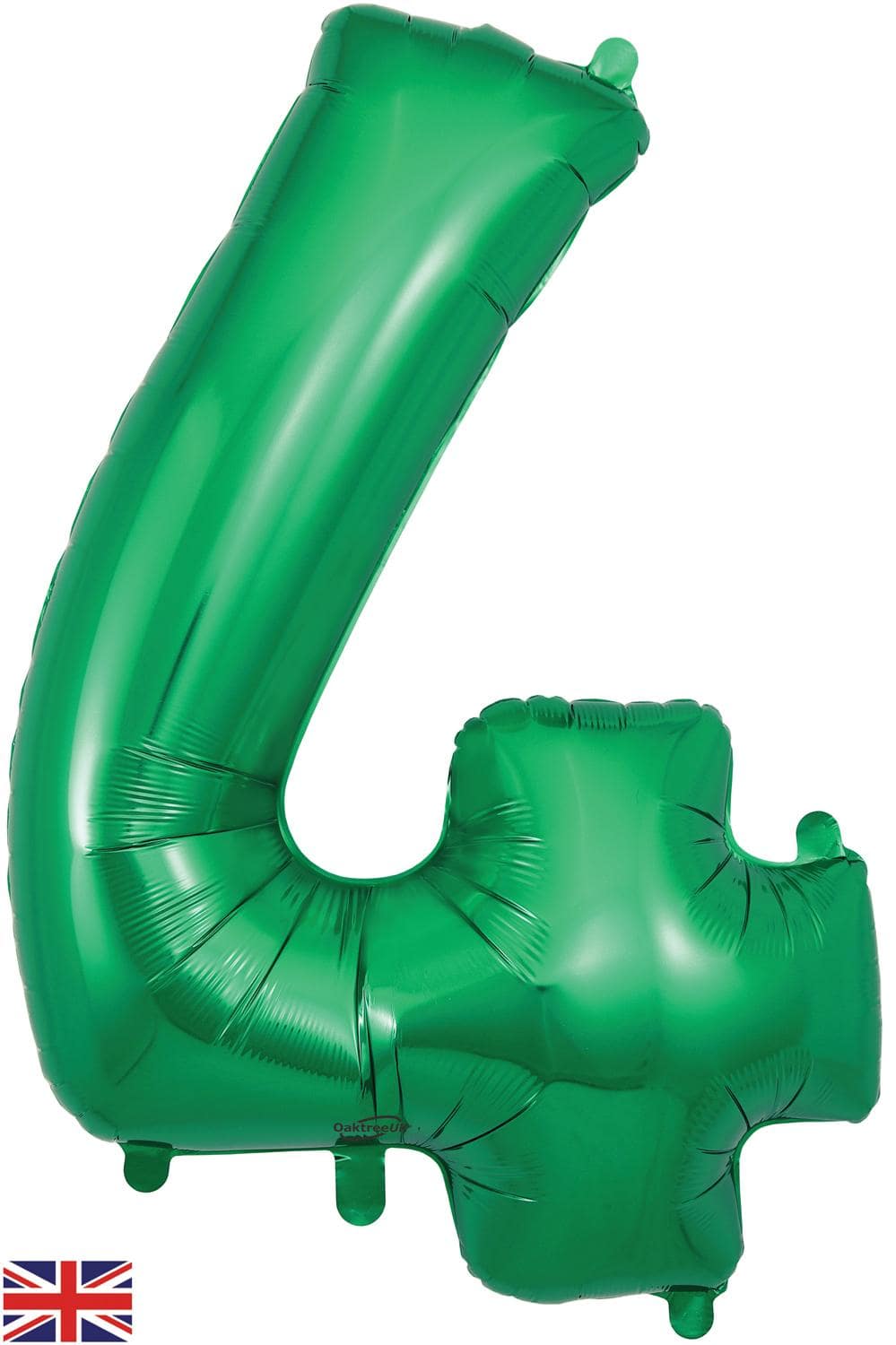 Green Number 4 Foil Balloon 34"
