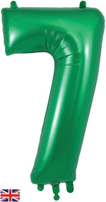 Green Number 7 Foil Balloon 34"