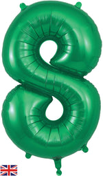 Green Number 8 Foil Balloon 34"