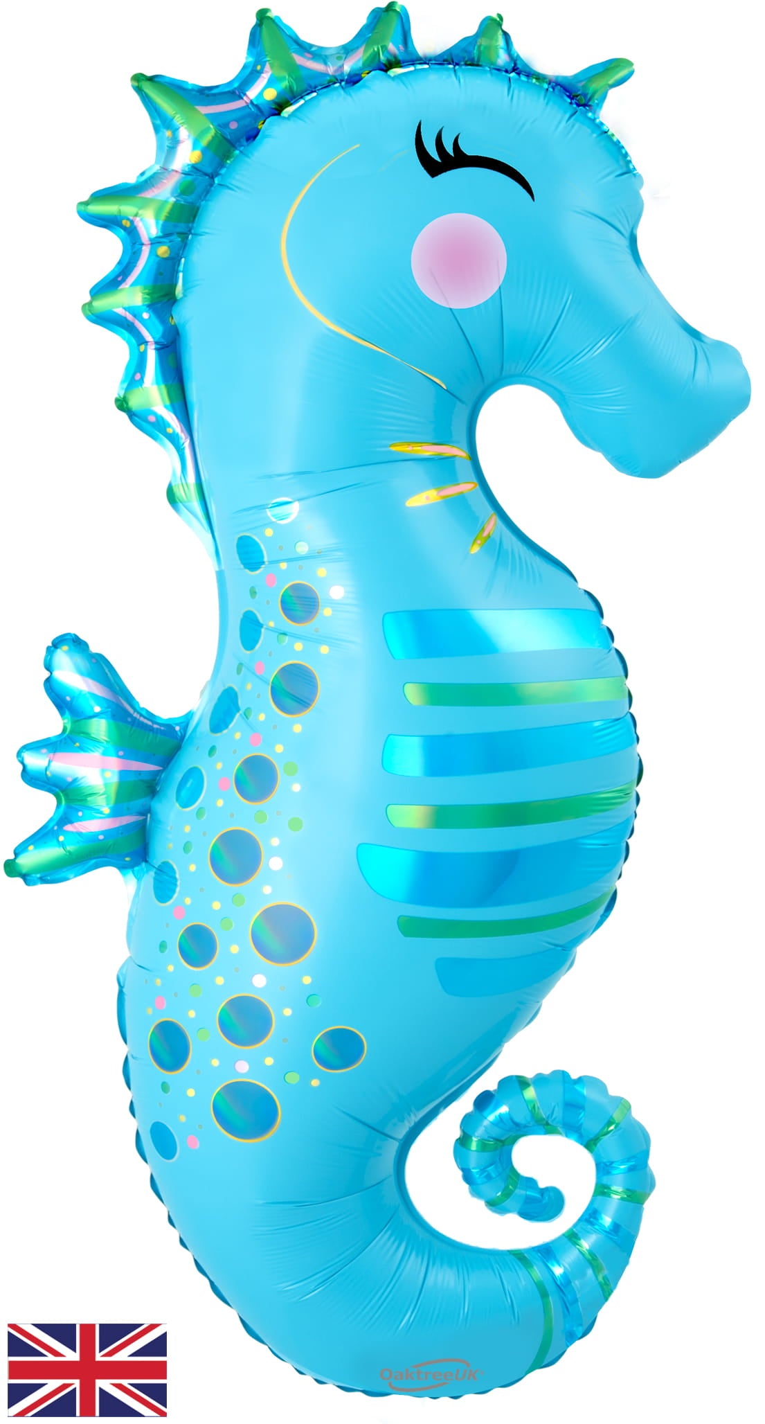 Iridescent Shape Seahorse Foil Balloon - 35"