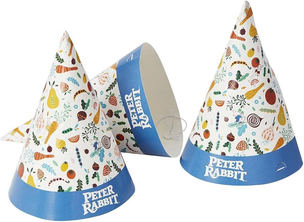 Peter Rabbit Movie Paper Cone Hats x 8pk