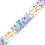 9ft Banner Shimmering Mermaid Birthday Iridescent