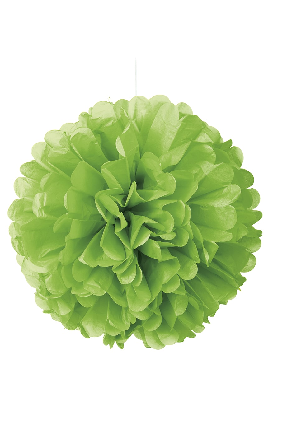 Lime Green Tissue Paper Puff Ball Hanging Decoration