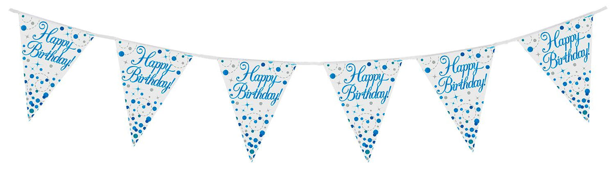 Party Bunting Sparkling Fizz Birthday Blue
