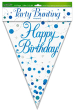 Party Bunting Sparkling Fizz Birthday Blue