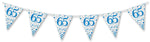 Party Bunting Sparkling Fizz 65th Birthday Blue & White Holographic