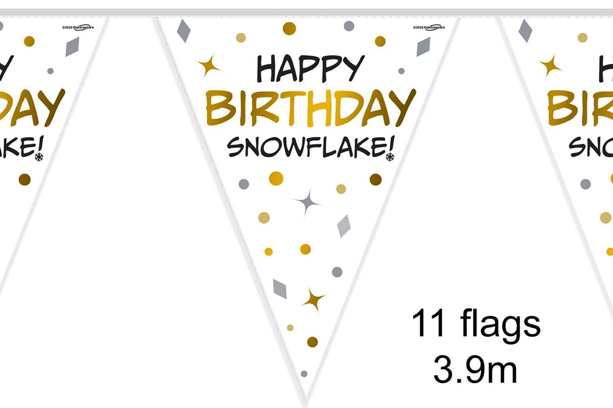 Party Bunting Happy Birthday Snowflake