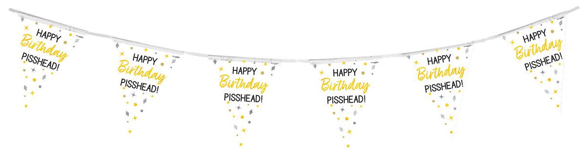 Party Bunting - Happy Birthday Pisshead