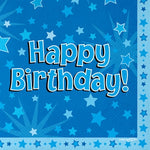 Blue Star Happy Birthday Napkins 16pk