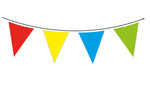 Multi Colour Waterproof Solid Colour Bunting - 20 flags