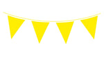 Yellow Waterproof Solid Colour Bunting - 20 flags