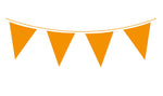 Orange Waterproof Solid Colour Bunting - 20 flags