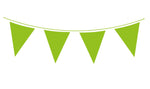 Lime Green Waterproof Solid Colour Bunting - 20 flags