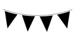 Black Waterproof Solid Colour Bunting - 20 flags