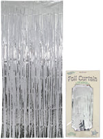 Foil Door Curtain - Metallic Silver