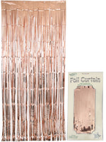 Foil Door Curtain - Metallic Rose Gold