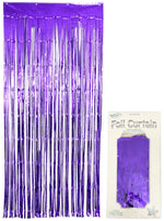 Foil Door Curtain - Metallic Purple