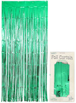 Foil Door Curtain - Metallic Green