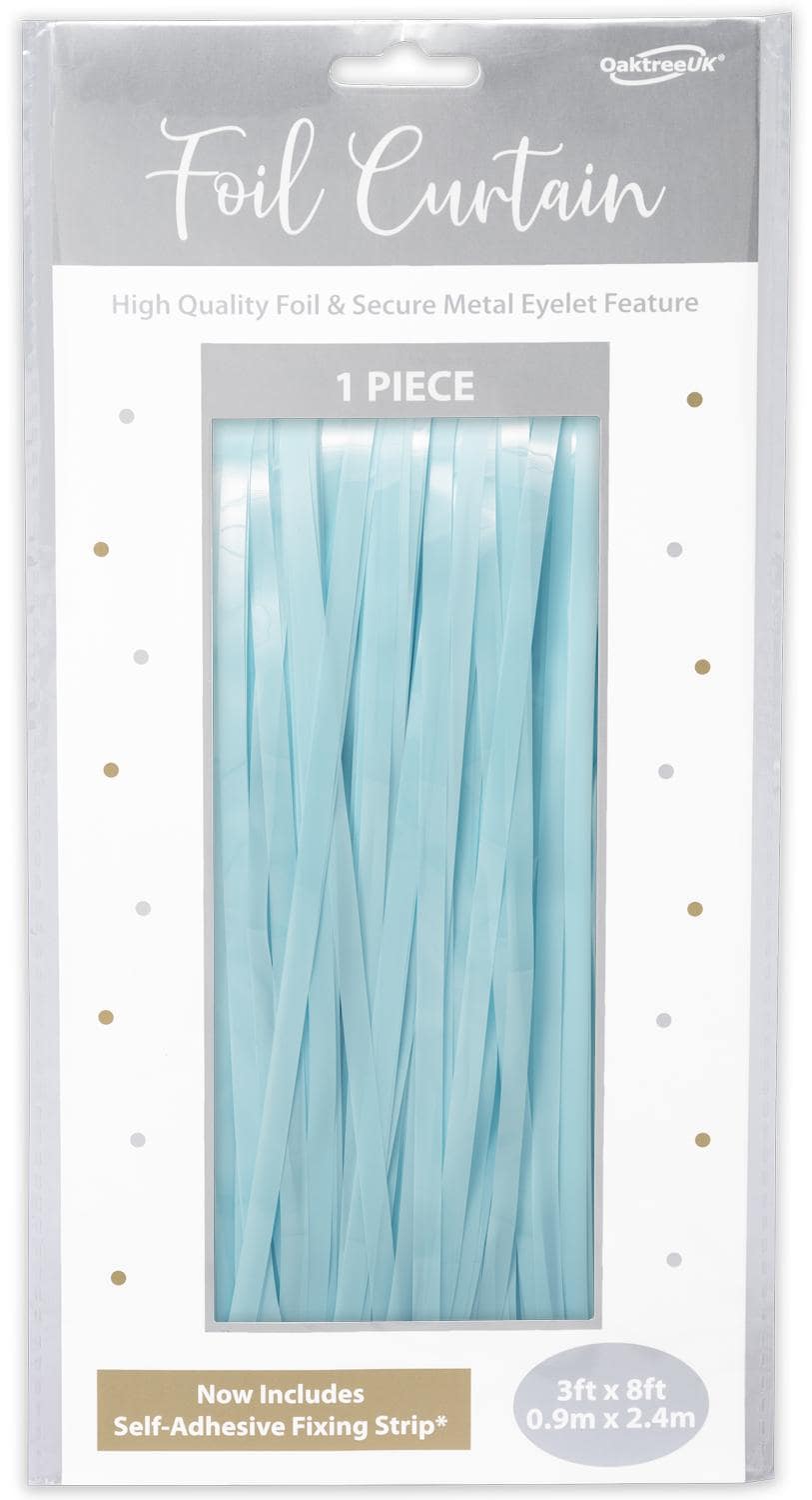 Foil Door Curtain - Pastel Matte Blue