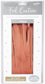 Foil Door Curtain - Matte Metallic Rose Gold