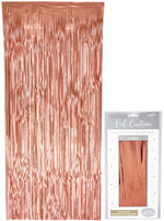 Foil Door Curtain - Matte Metallic Rose Gold