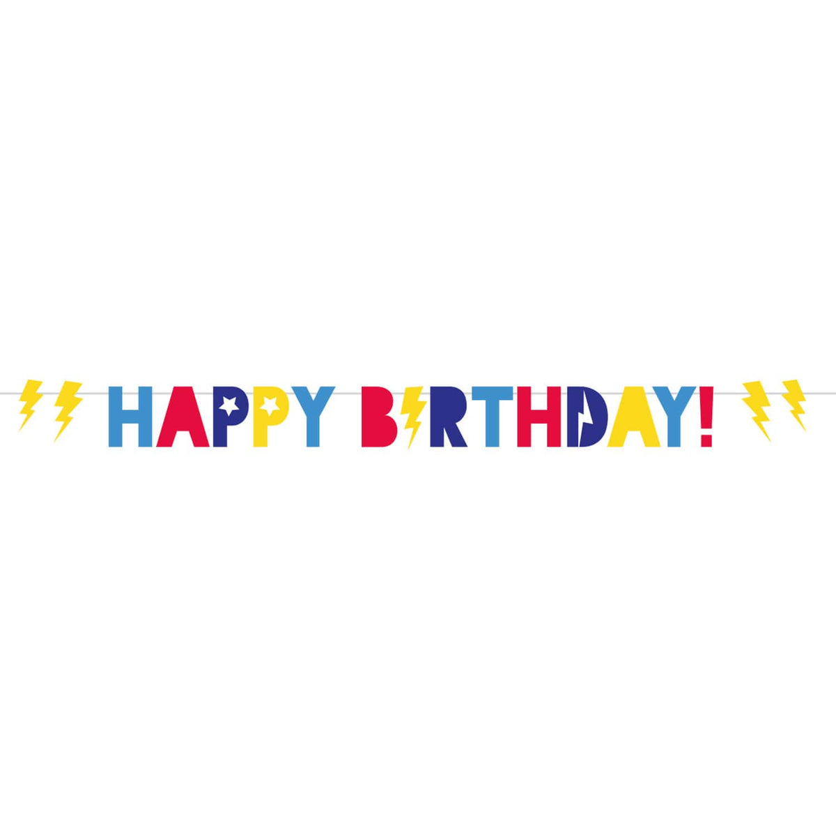 Superhero Happy Birthday Letter Banners 2.5m