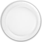 White Plastic Free Paper Plates x 8