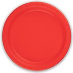Red Plastic Free Paper Plates x 8